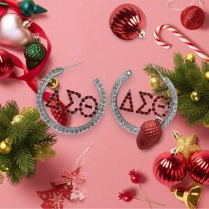 DELTA SIGMA THETA rhinestone earrings